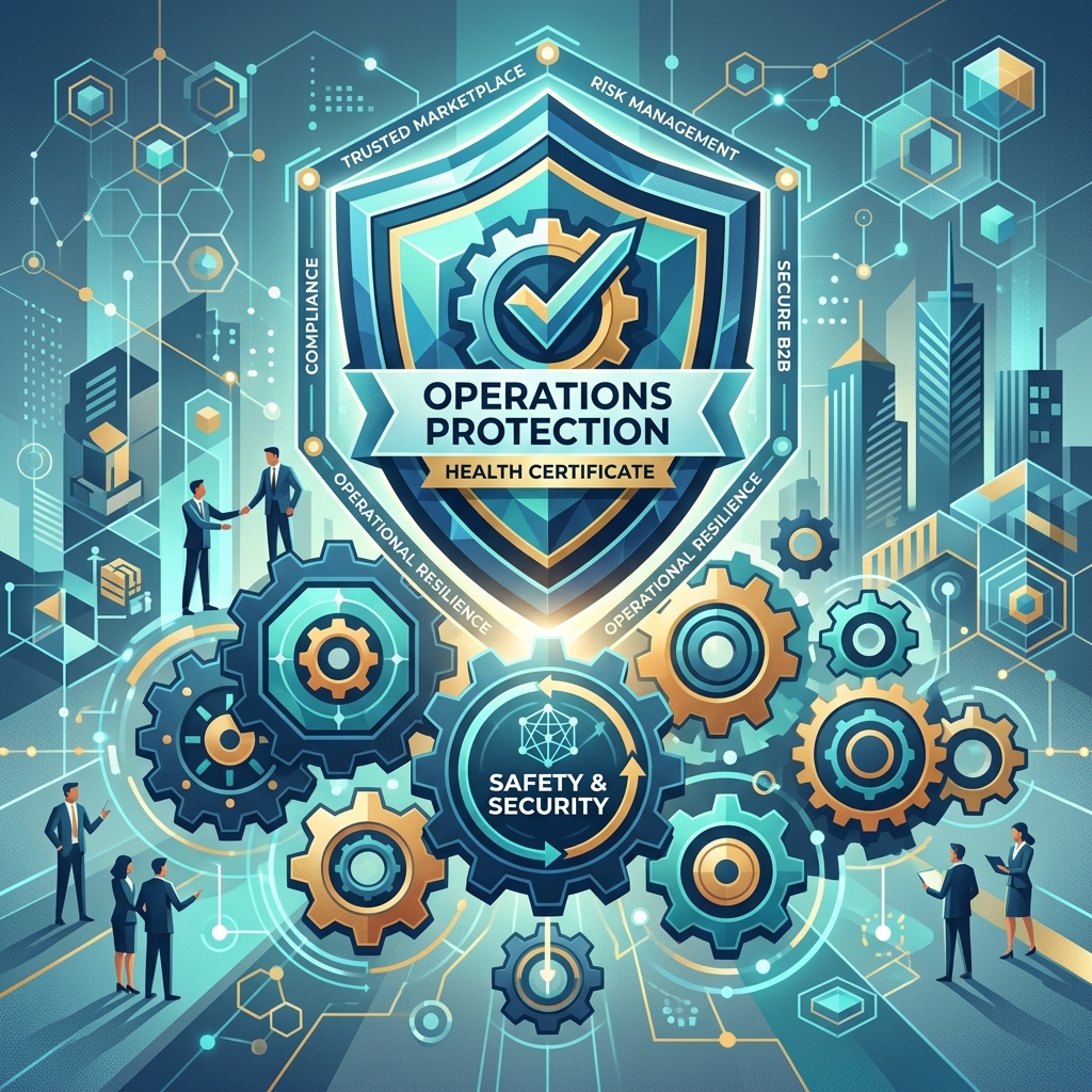 Marketplace account health consulting certification check UI illustration