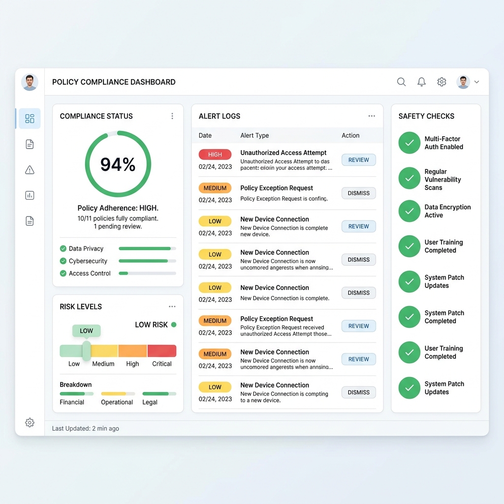 Marketplace Account Health Monitoring status panel UI simulation
