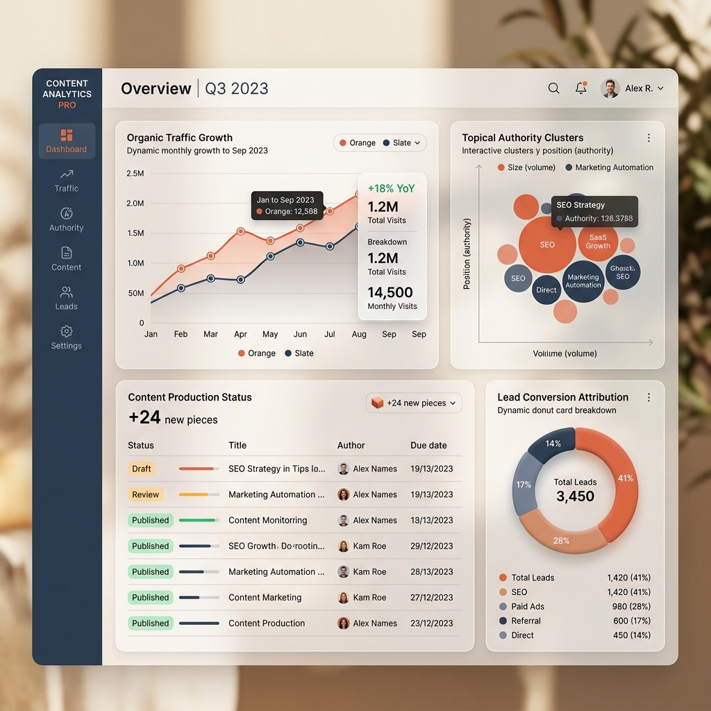 NITIX Digital Co. Content Analytics & Editorial Calendar Dashboard