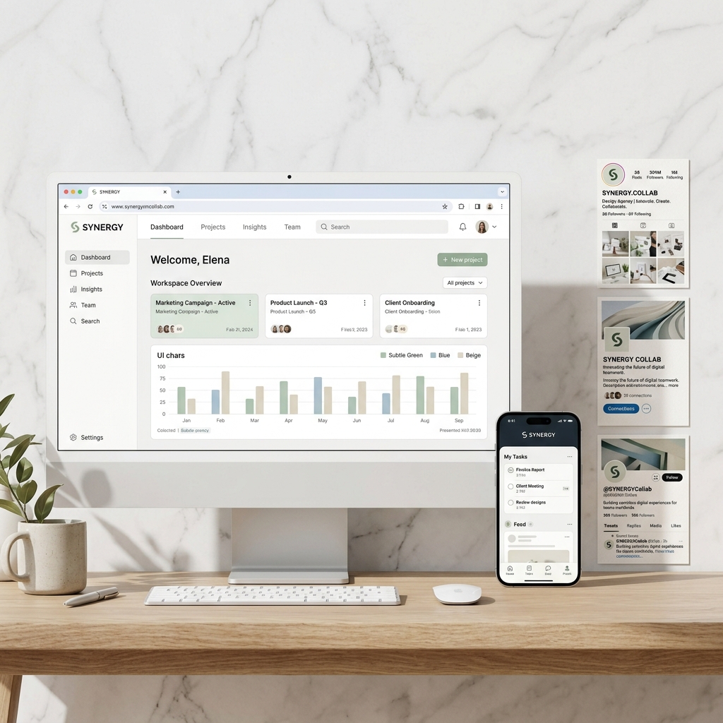 NITIX Digital Co. Premium Digital Brand Touchpoint Ecosystem Mockup