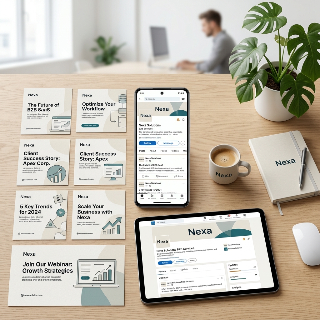 NITIX Digital Co. coordinated social media brand system mockup