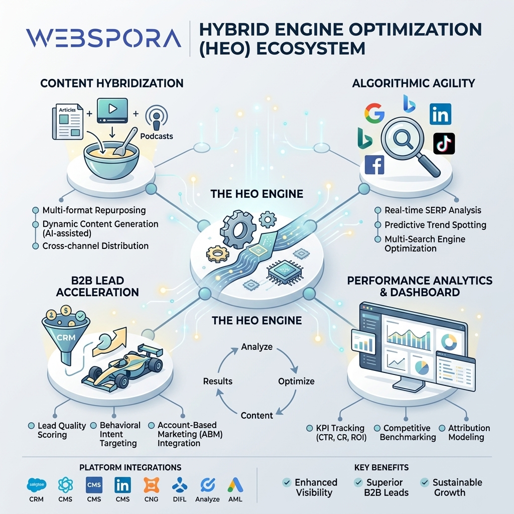 NITIX Digital Co. Hybrid Engine Optimization Landscape Infographic