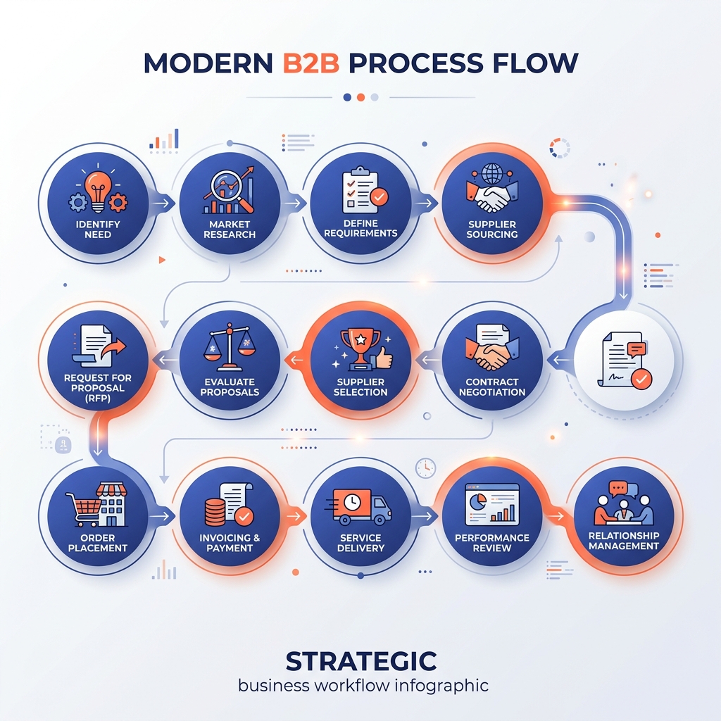 Clean visual flow charts showing process timeline structures