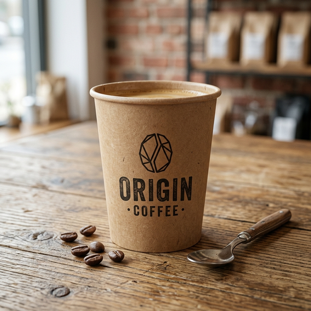 Origin Coffee Logo Mockup