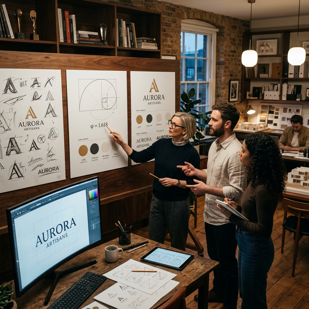 Professional Logo Design Studio Workspace