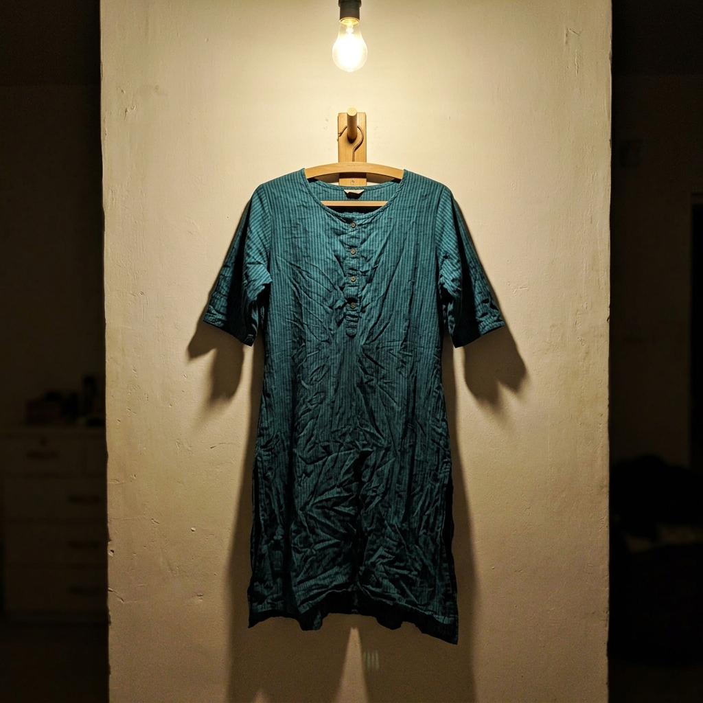 Unoptimized listing Kurti photo hanging on wall hook