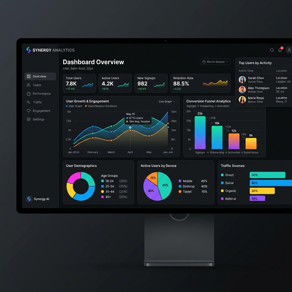 SaaS Analytics Dashboard UI